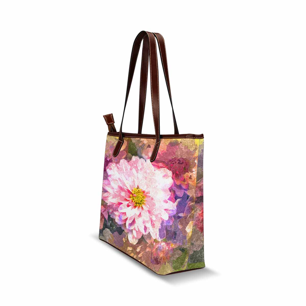 Classic Fabric handbag, watercolor floral, design 32