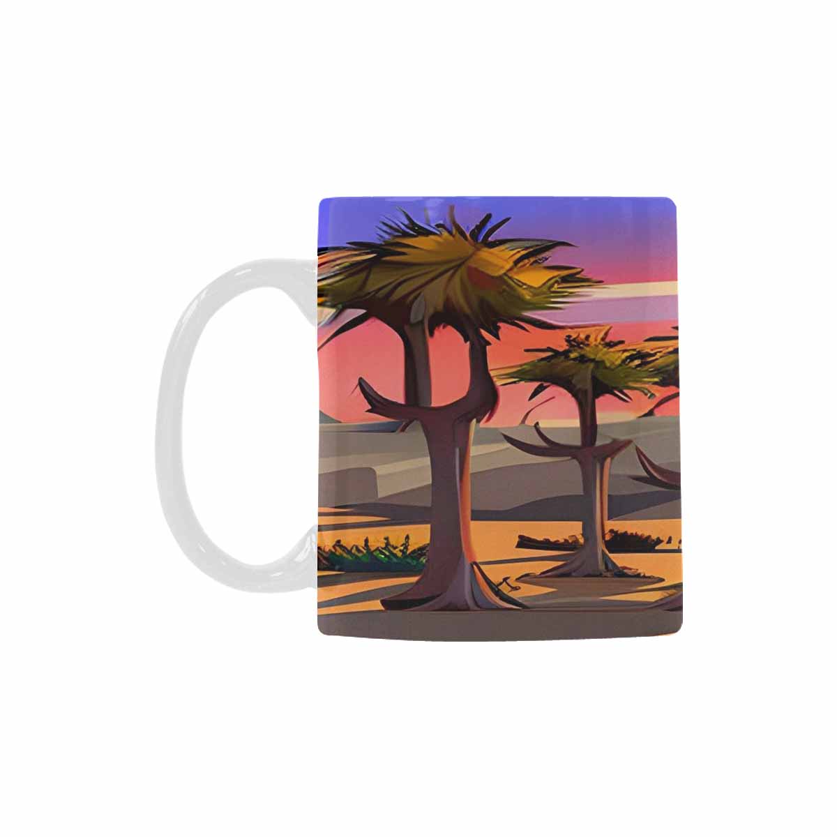 Coffee Mug, tea cup, desert scene, design 39