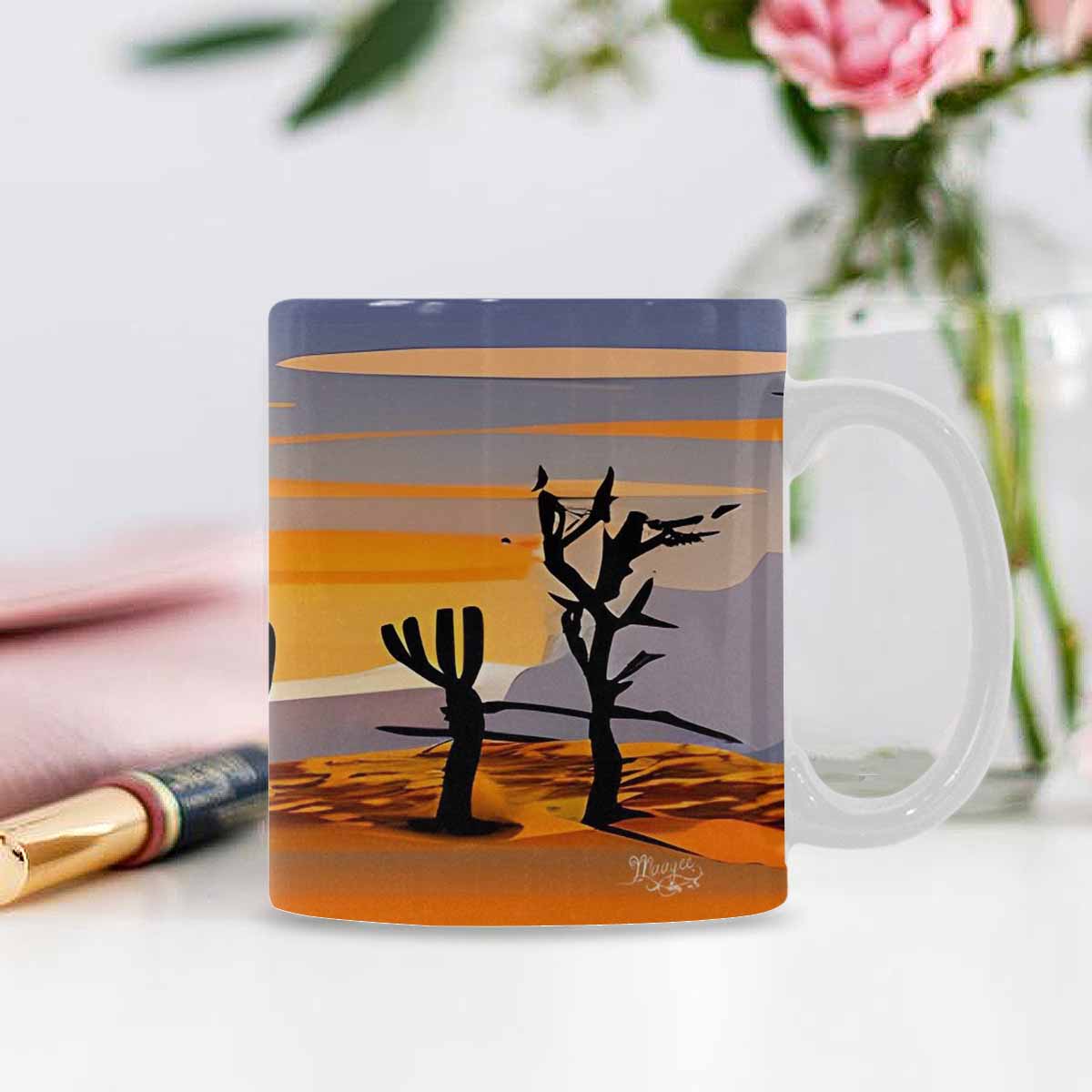 Coffee Mug, tea cup, desert scene, design 96