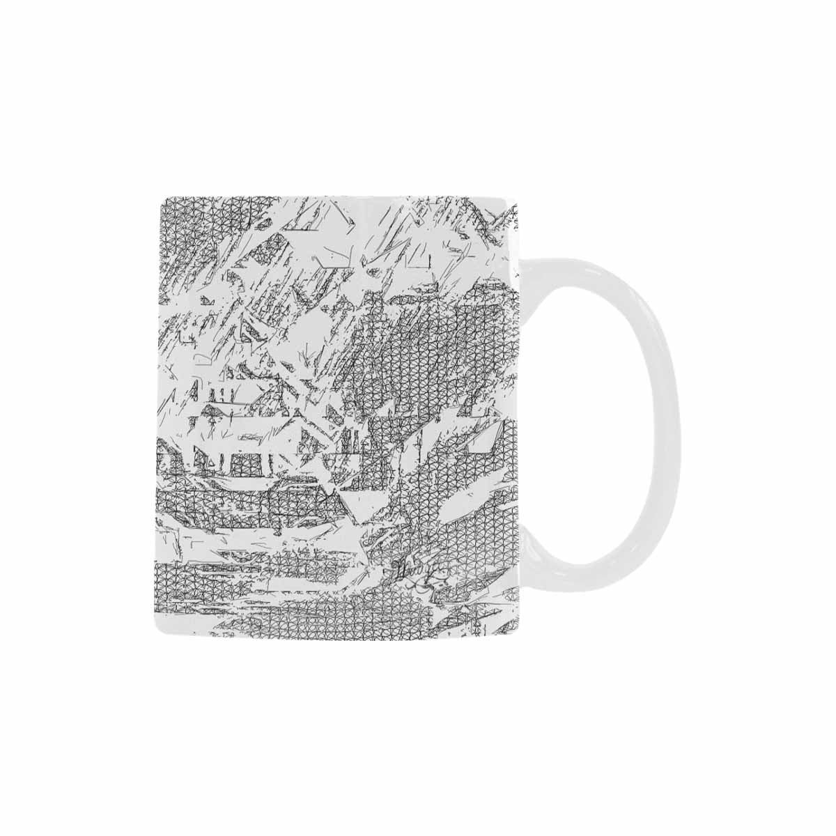 Quality Mug, coffee mug, tea cup, B & W Abstract, Set 1, design 81
