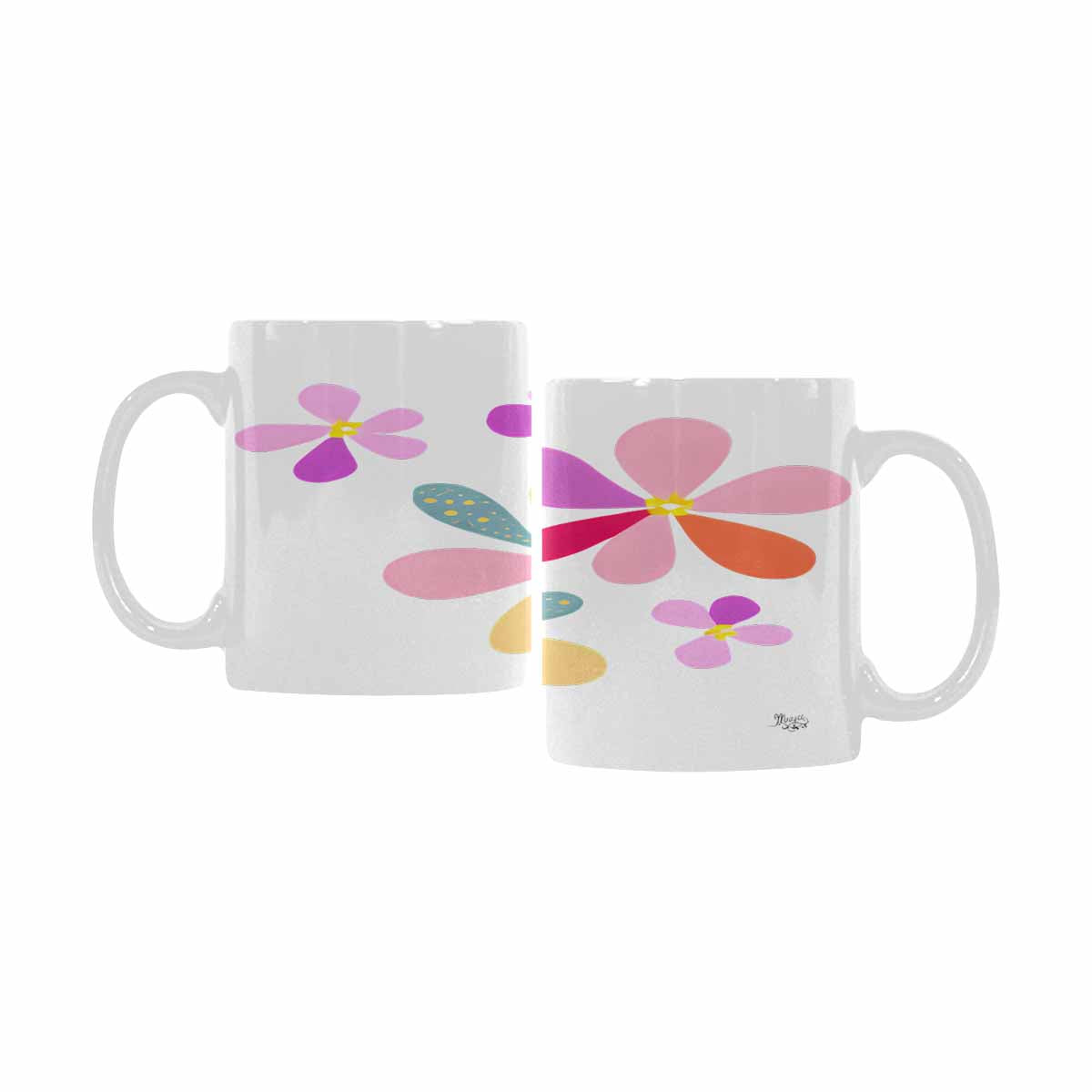 Quality Mug, coffee mug, tea cup, Bright florals, Set 2, design 49
