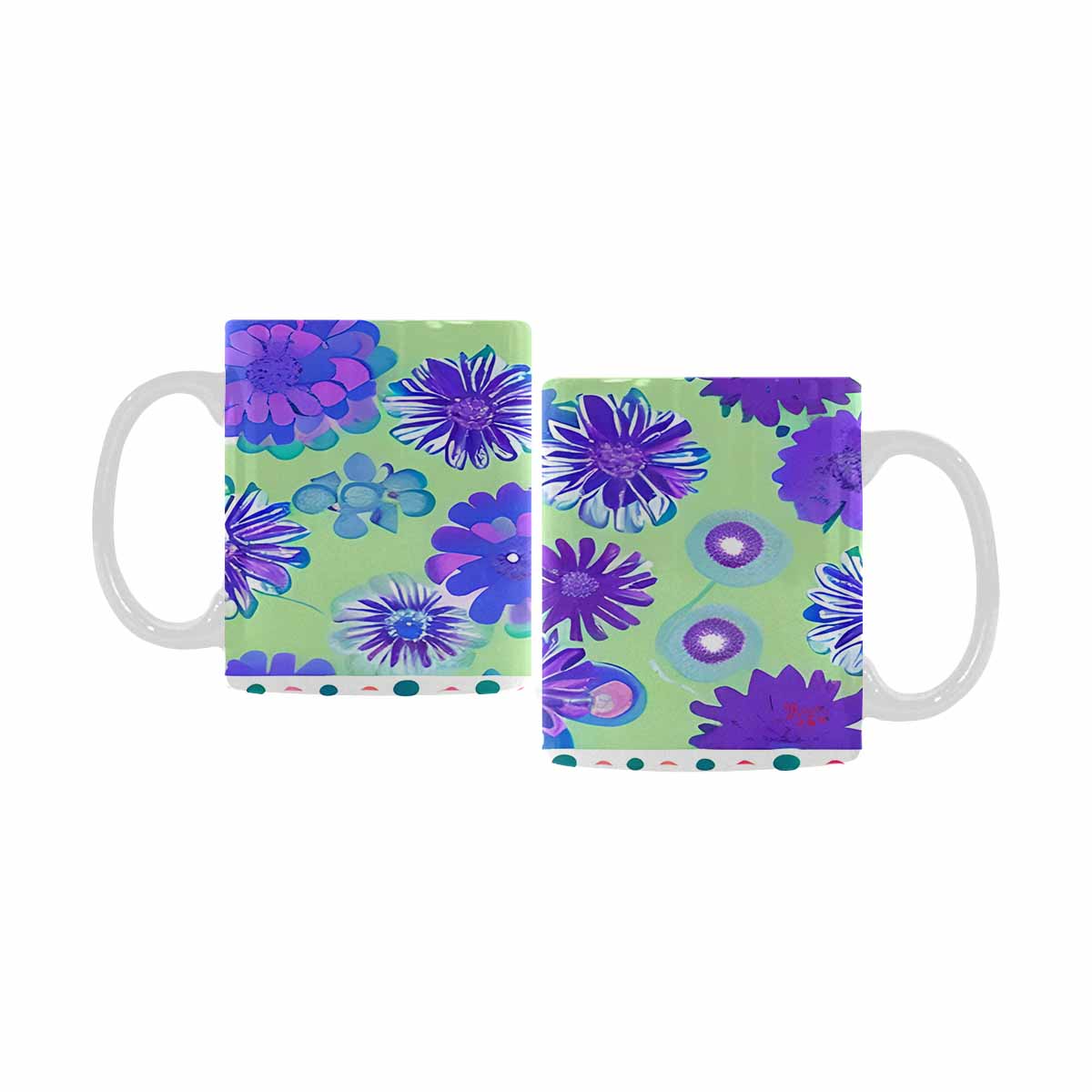 Quality Mug, coffee mug, tea cup, Bright florals, Set 1, Design 152