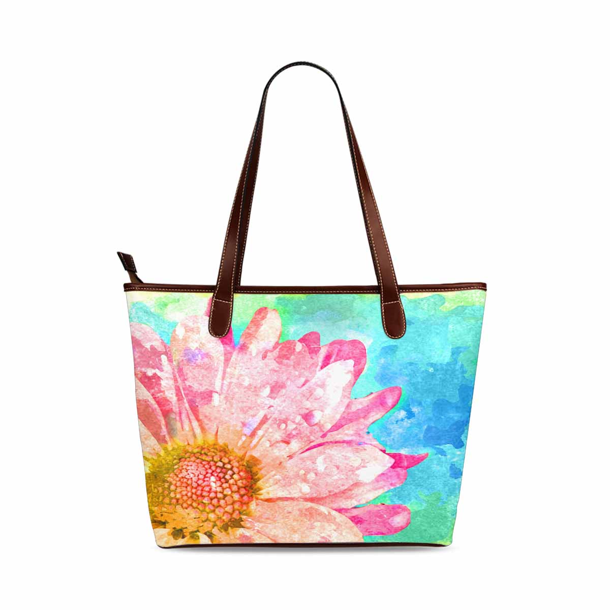 Classic Fabric handbag, watercolor floral, design 79