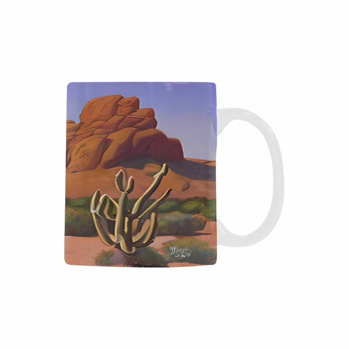 Coffee Mug, tea cup, desert scene, design 19