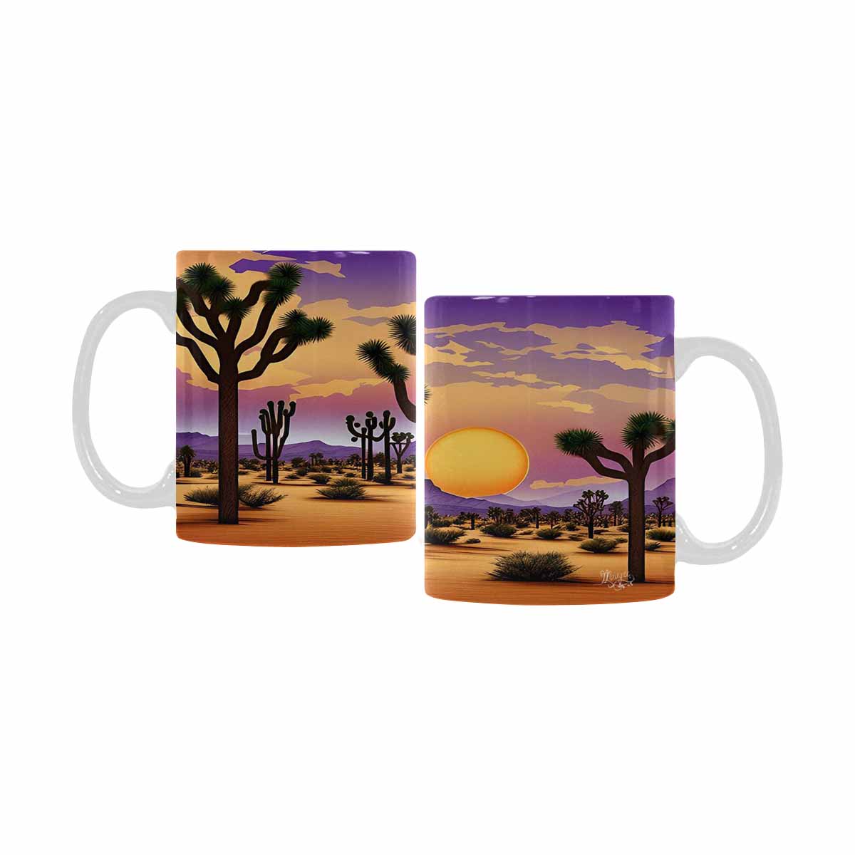 Coffee Mug, tea cup, desert scene, design 5