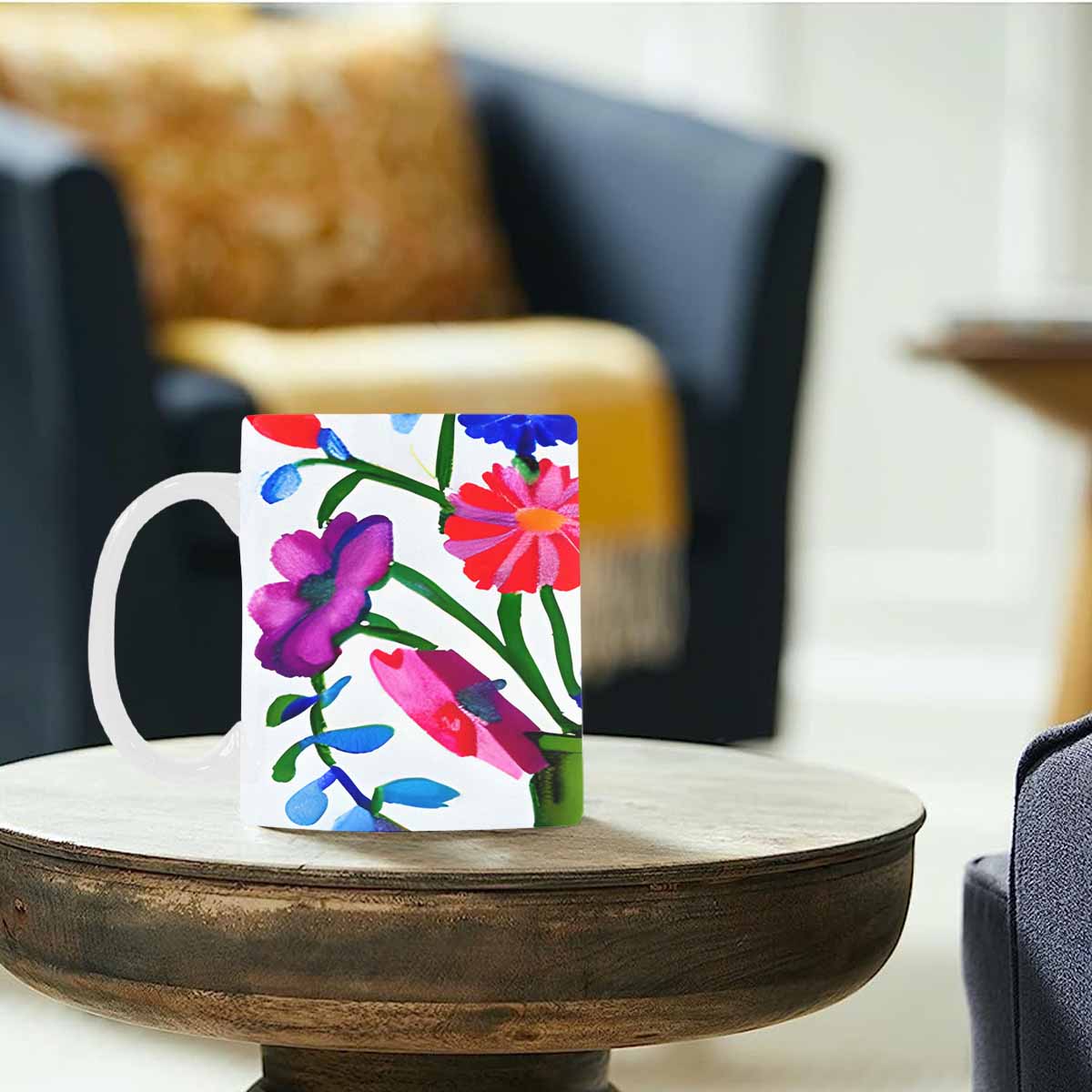 Quality Mug, coffee mug, tea cup, Bright florals, Set 1, Design 114