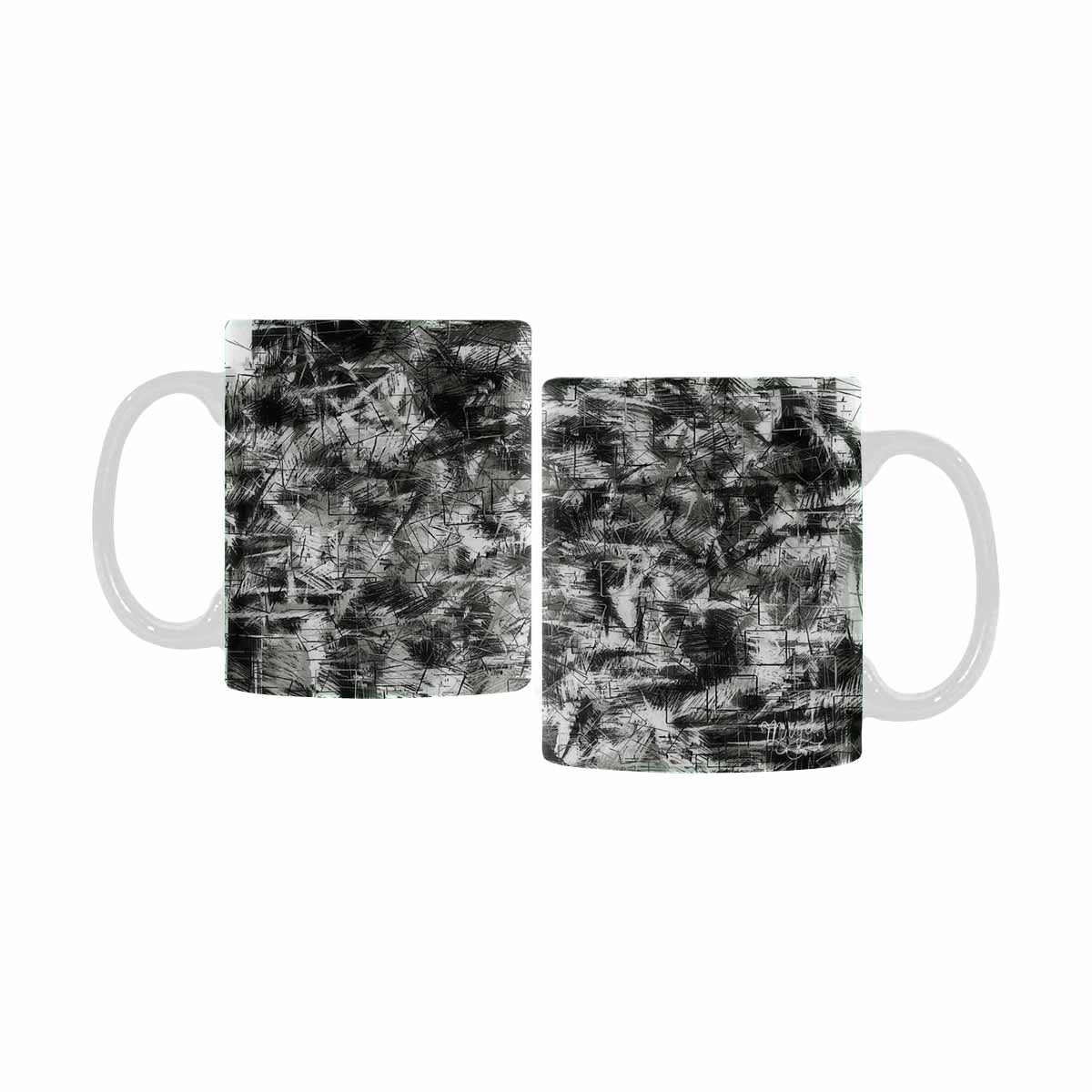 Quality Mug, coffee mug, tea cup, B & W Abstract, Set 1, design 106