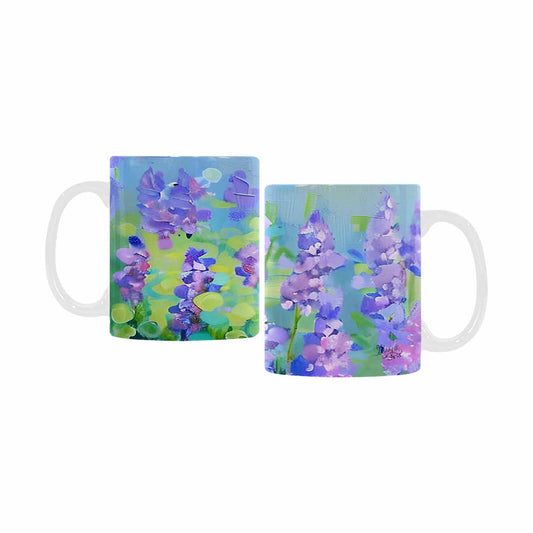 USA made Quality Mug, coffee mug, tea cup, Bright florals, Set 1, Design 99