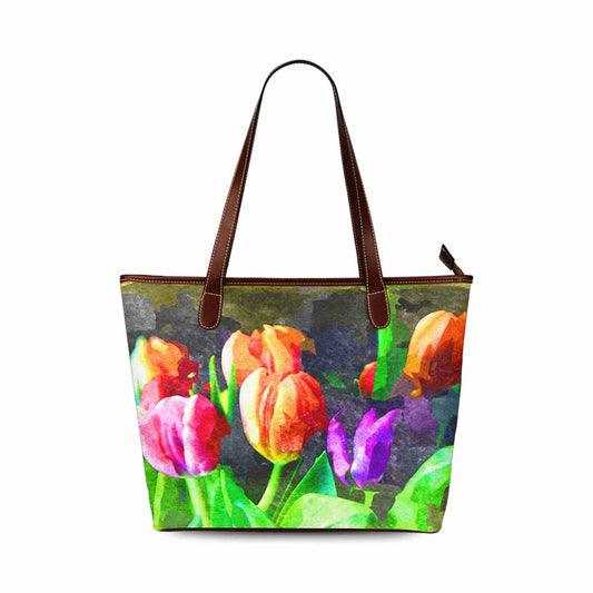 Classic Fabric handbag, watercolor floral, design 105