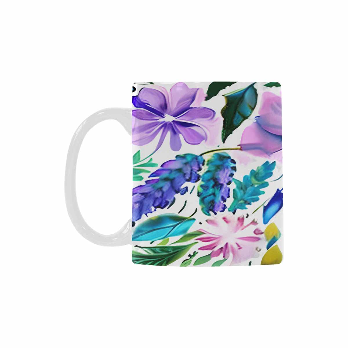 Quality Mug, coffee mug, tea cup, Bright florals, Set 1A, Design 35