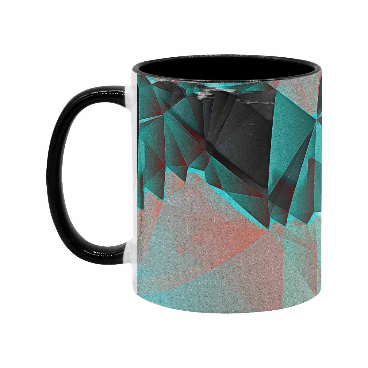 Coffee Mug, tea cup, black core, abstract, design 121