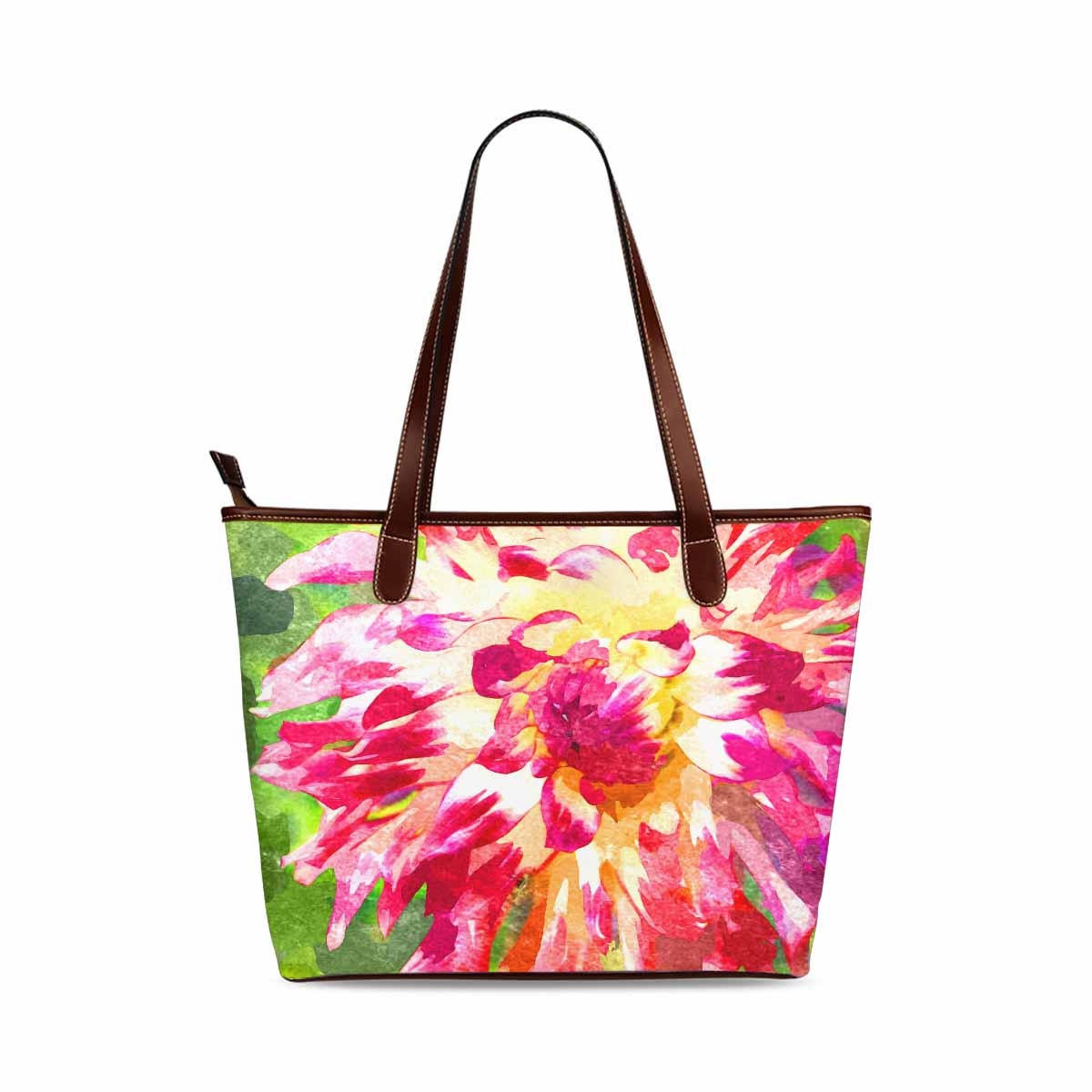 Classic Fabric handbag, watercolor floral, design 2