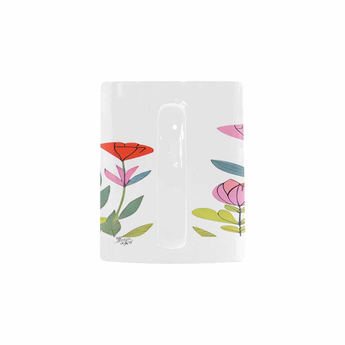 USA made Quality Mug, coffee mug, tea cup, Bright florals, Set 2, design 47