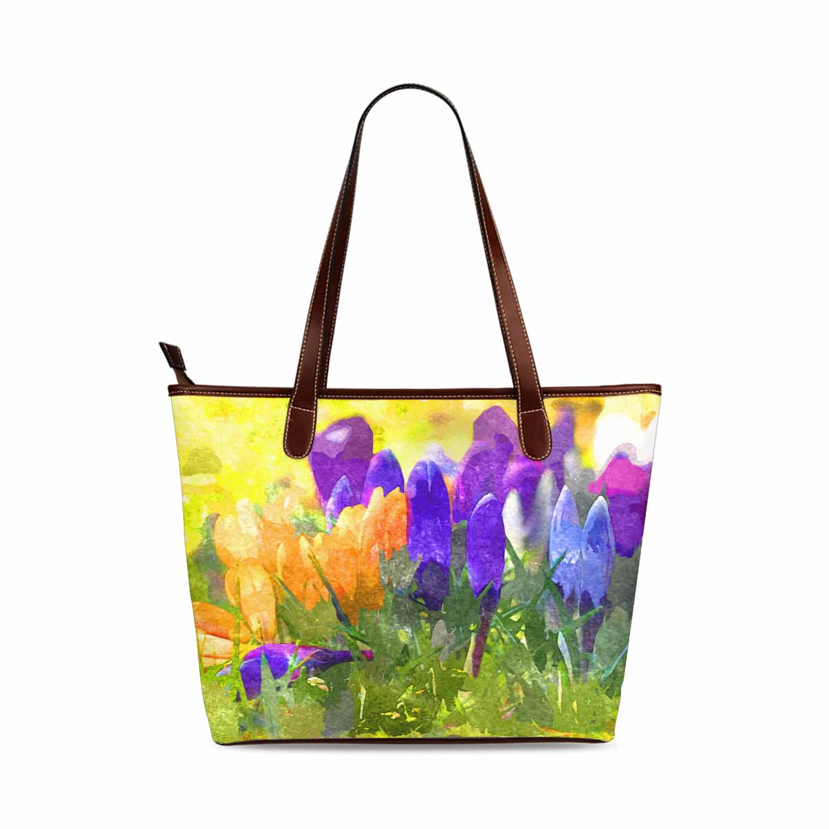 Classic Fabric handbag, watercolor floral, design 177