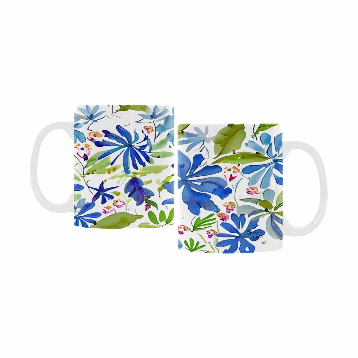 USA made Quality Mug, coffee mug, tea cup, Bright florals, Set 1A, Design 36