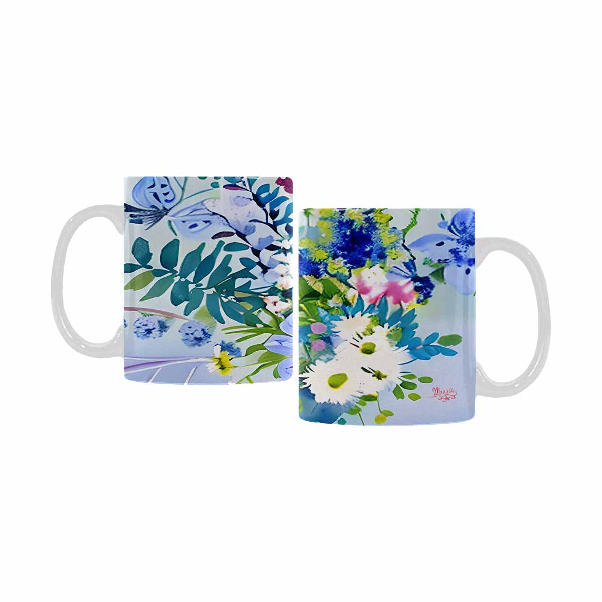 Quality Mug, coffee mug, tea cup, Bright florals, Set 1, Design 31
