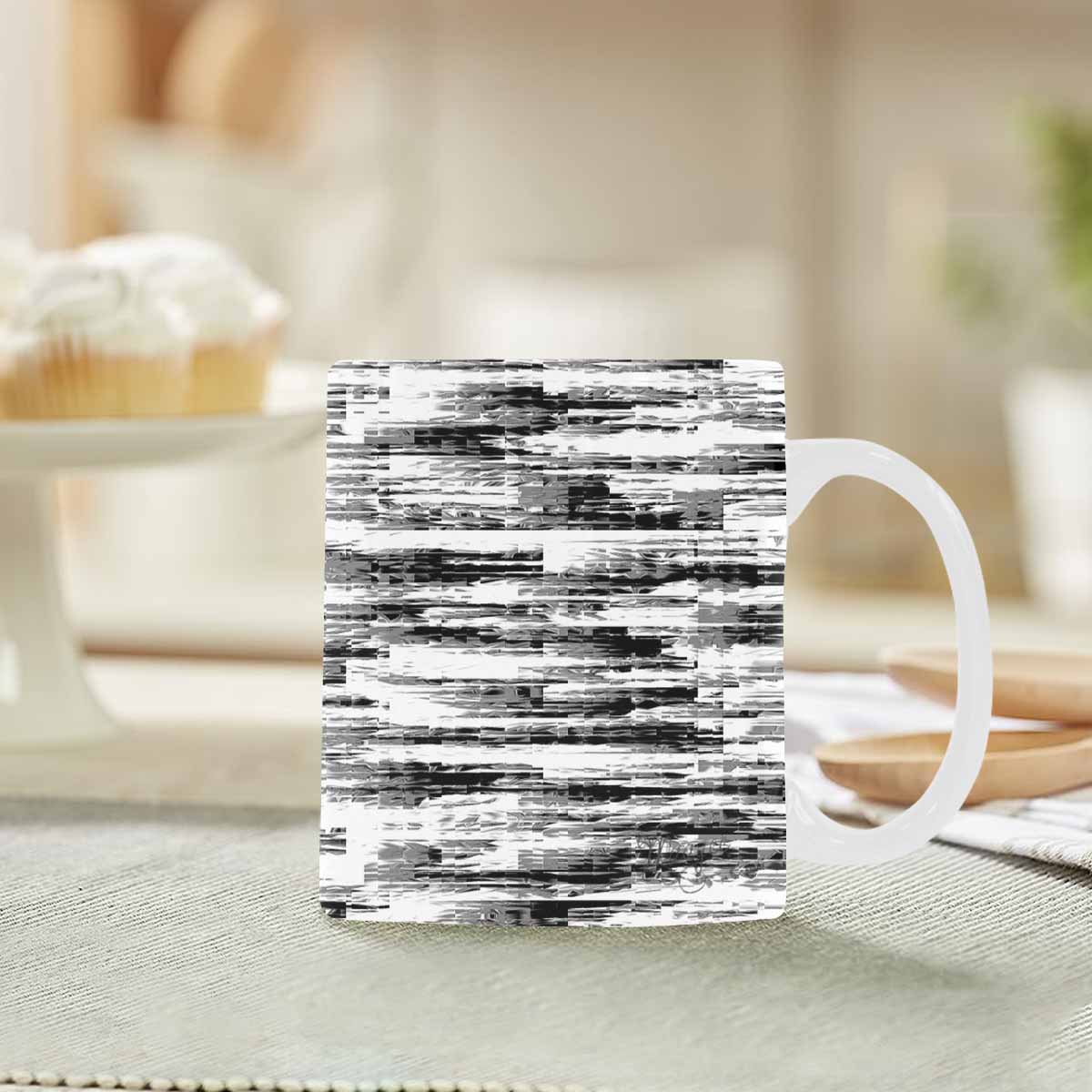 Quality Mug, coffee mug, tea cup, B & W Abstract, Set 1, design 58