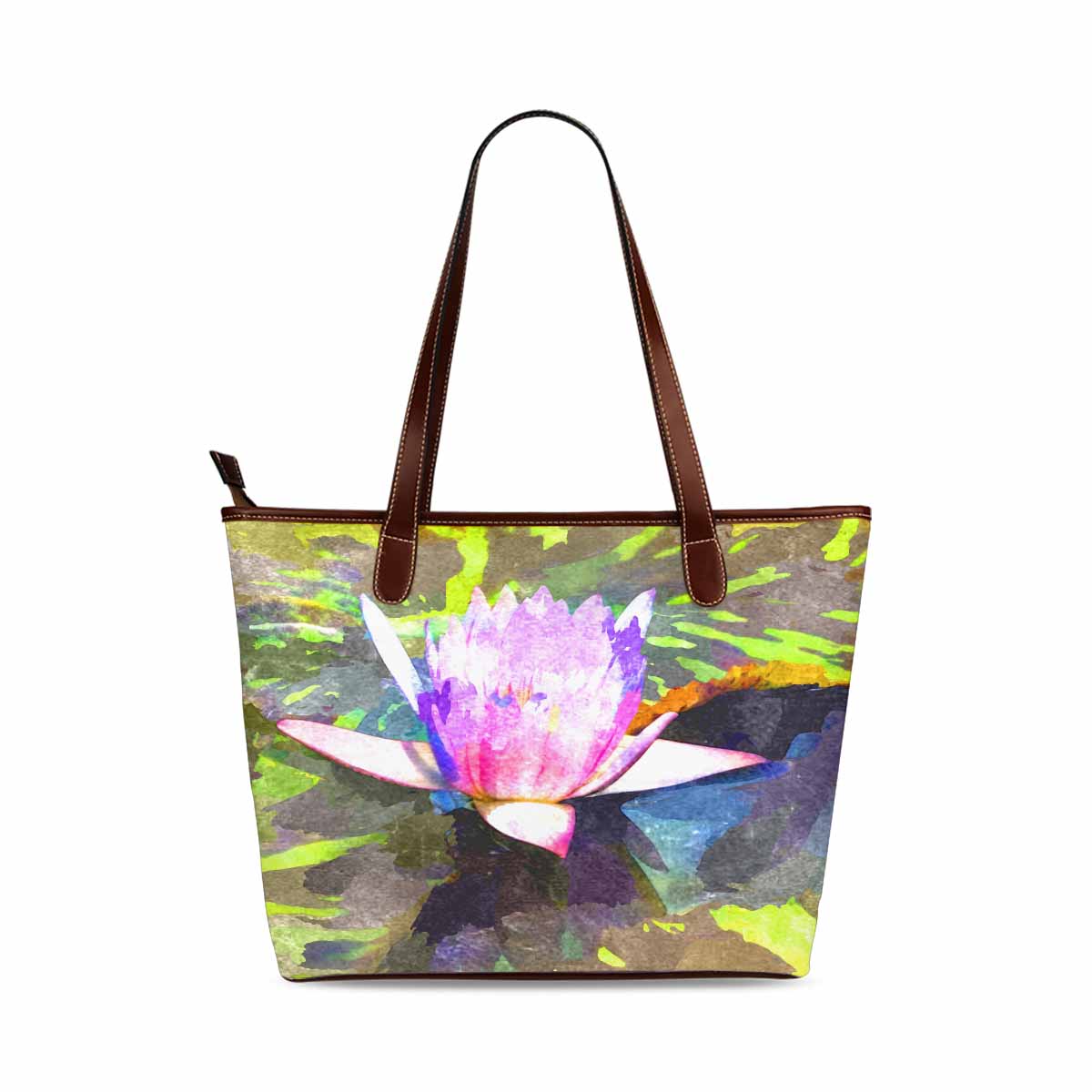 Classic Fabric handbag, watercolor floral, design 200