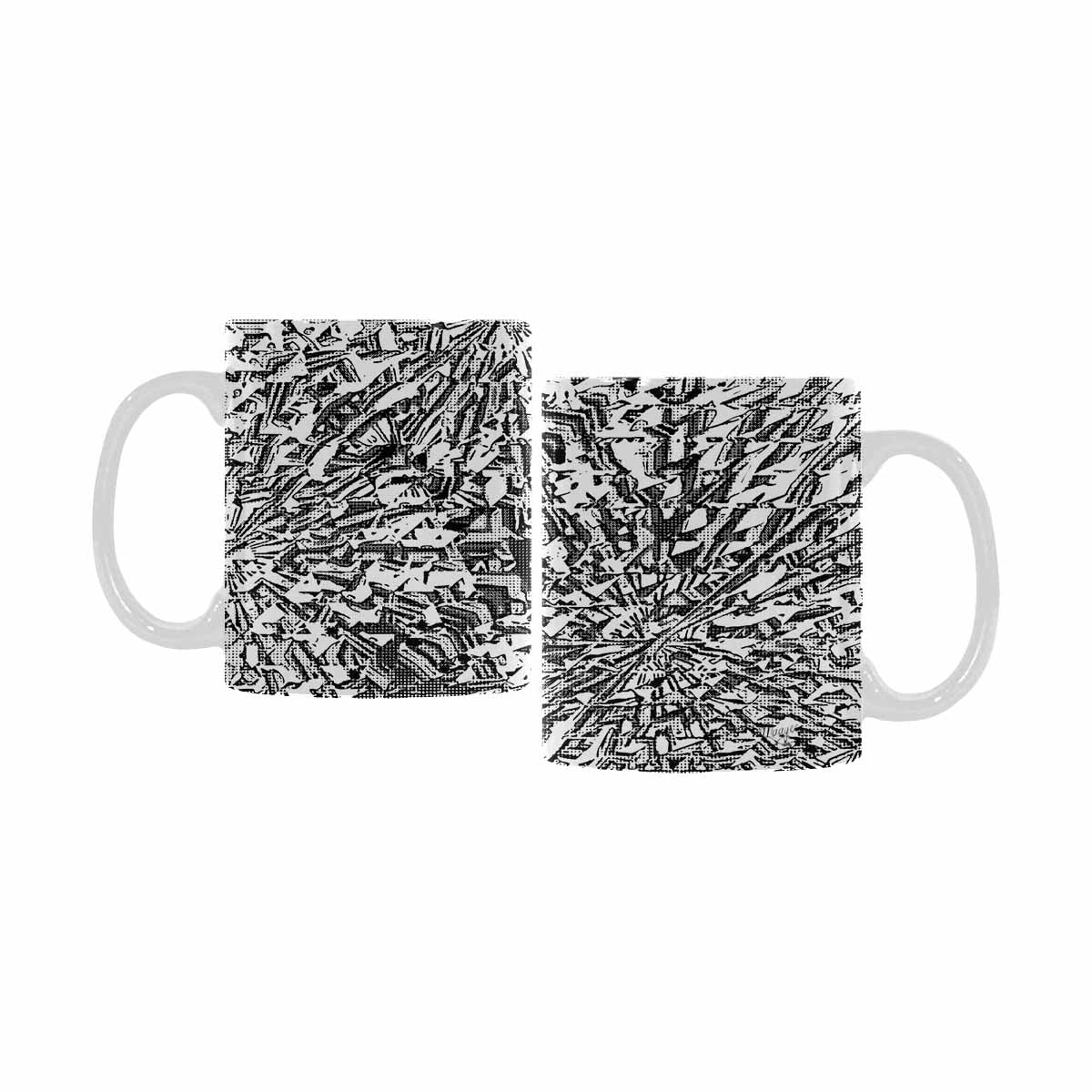 Quality Mug, coffee mug, tea cup, B & W Abstract, Set 1, design 149