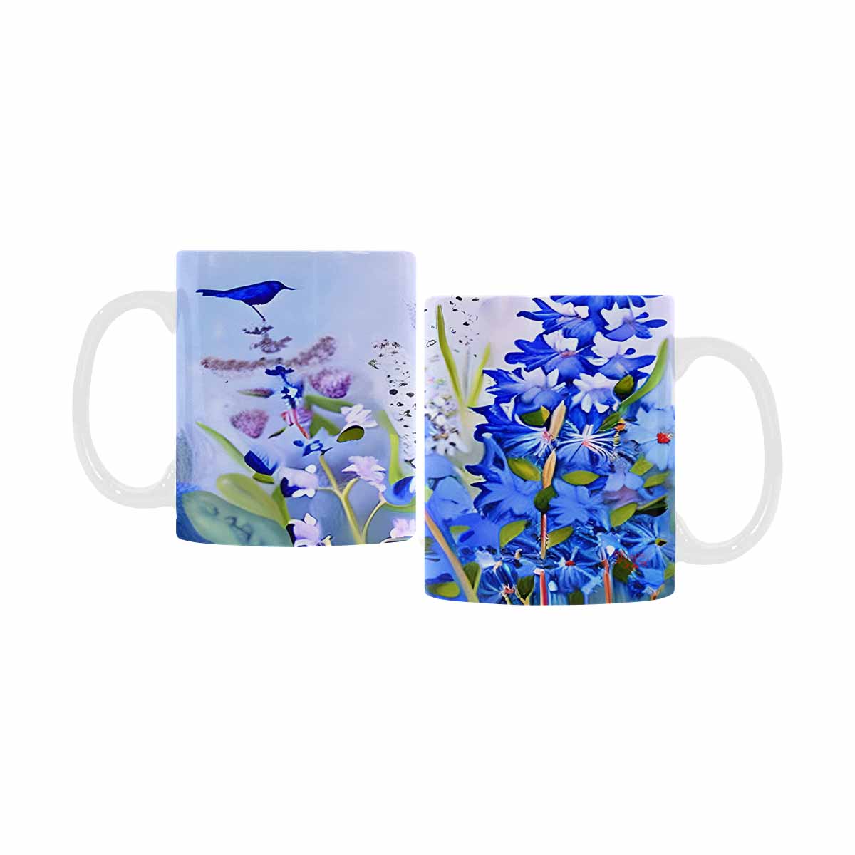 USA made Quality Mug, coffee mug, tea cup, Bright florals, Set 1, Design 90