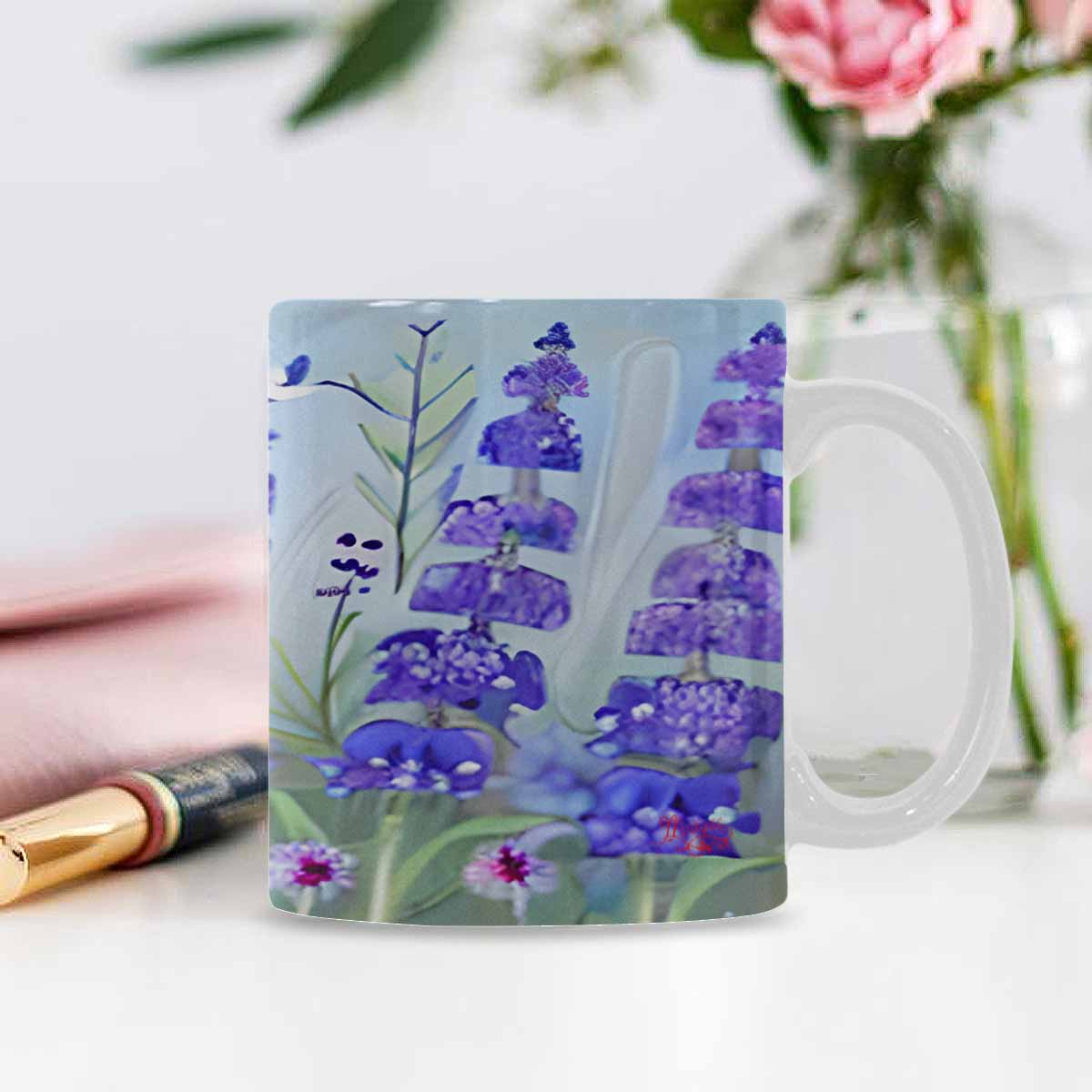 Quality Mug, coffee mug, tea cup, Bright florals, Set 1, Design 91