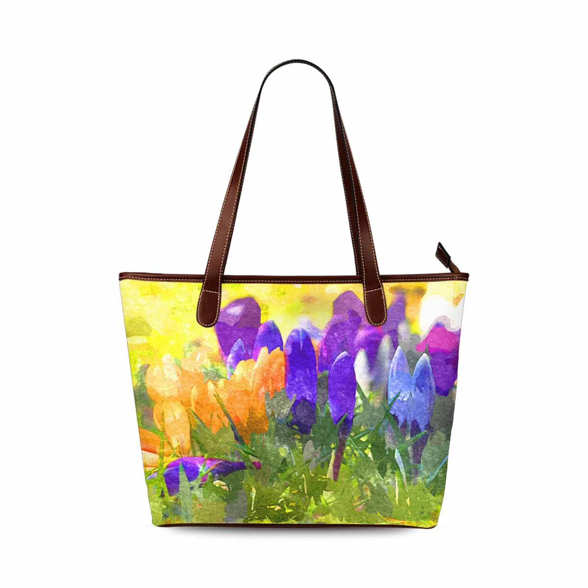 Classic Fabric handbag, watercolor floral, design 177