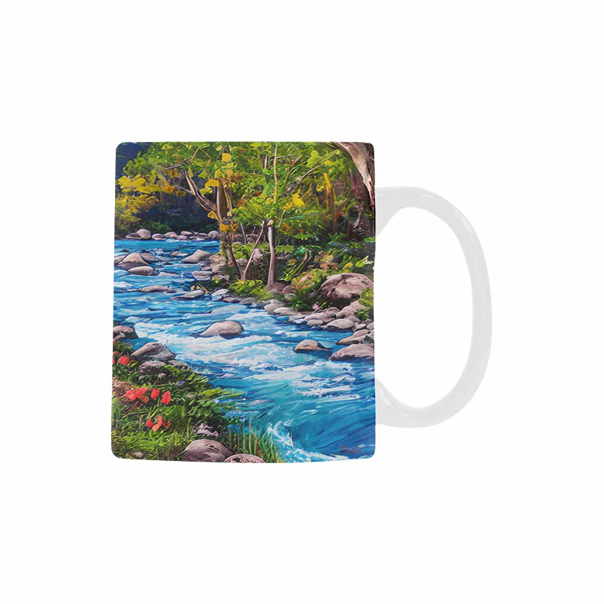 Rivers & Mountains Landscape mugs, set 1 design 1