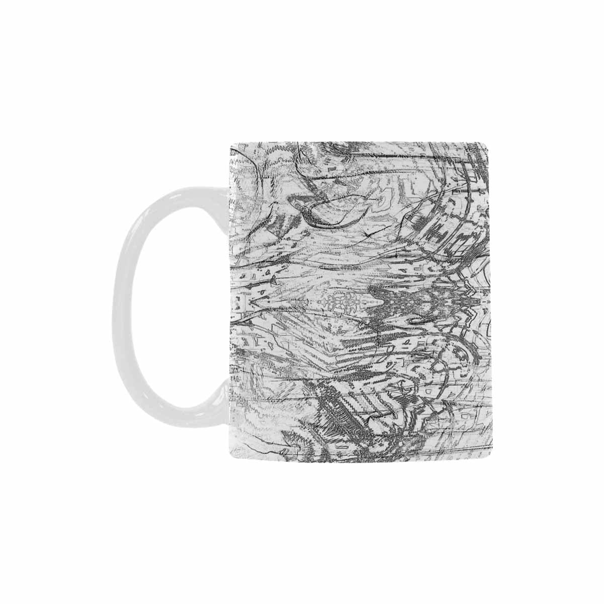 Quality Mug, coffee mug, tea cup, B & W Abstract, Set 1, design 135