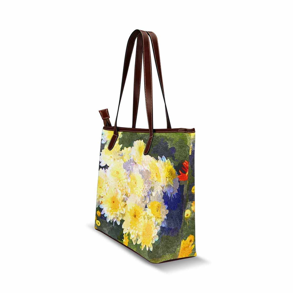 Classic Fabric handbag, watercolor floral, design 76