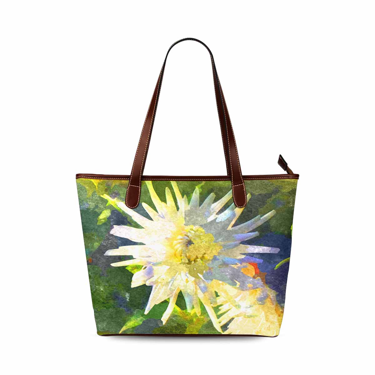 Classic Fabric handbag, watercolor floral, design 239