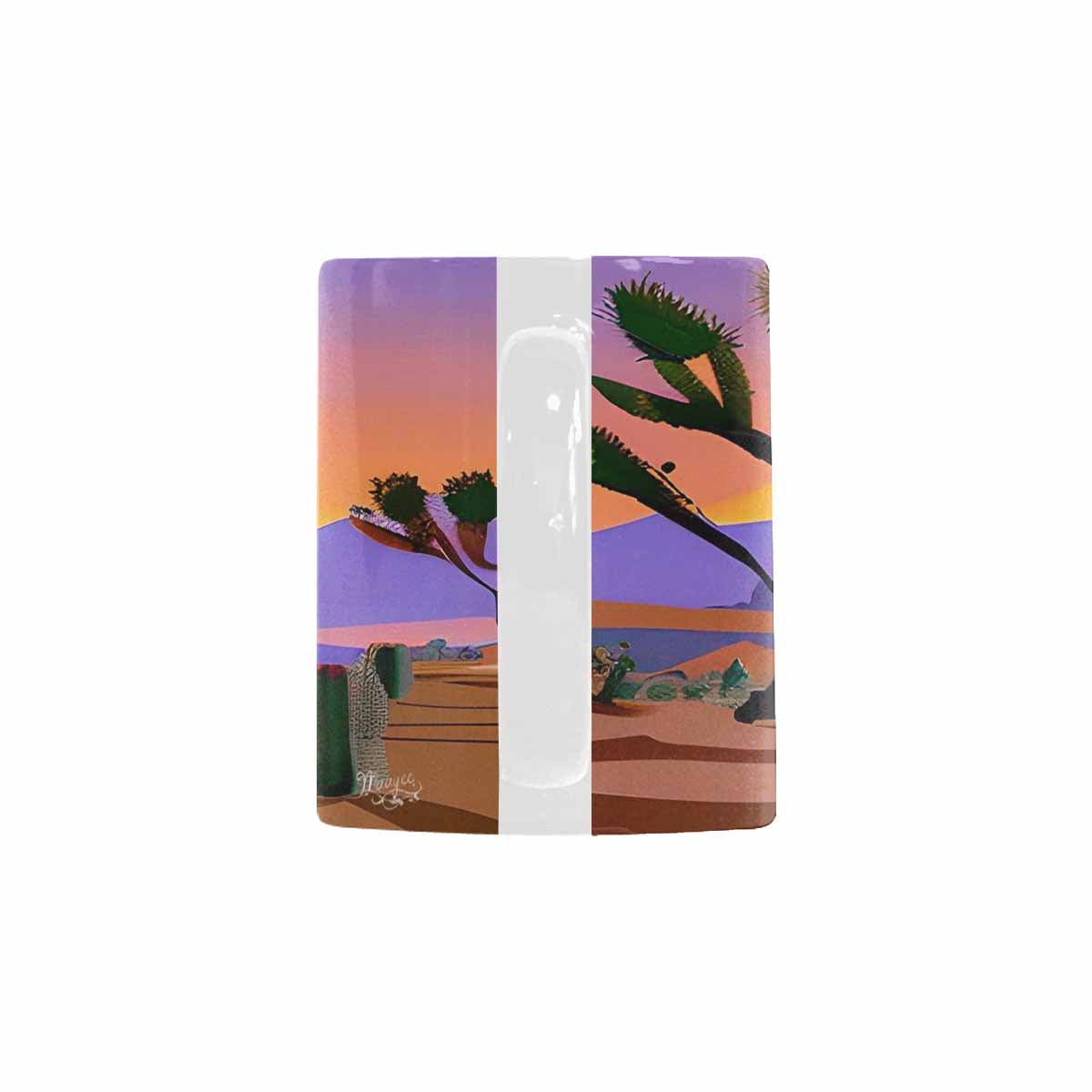 Coffee Mug, tea cup, desert scene, design 54