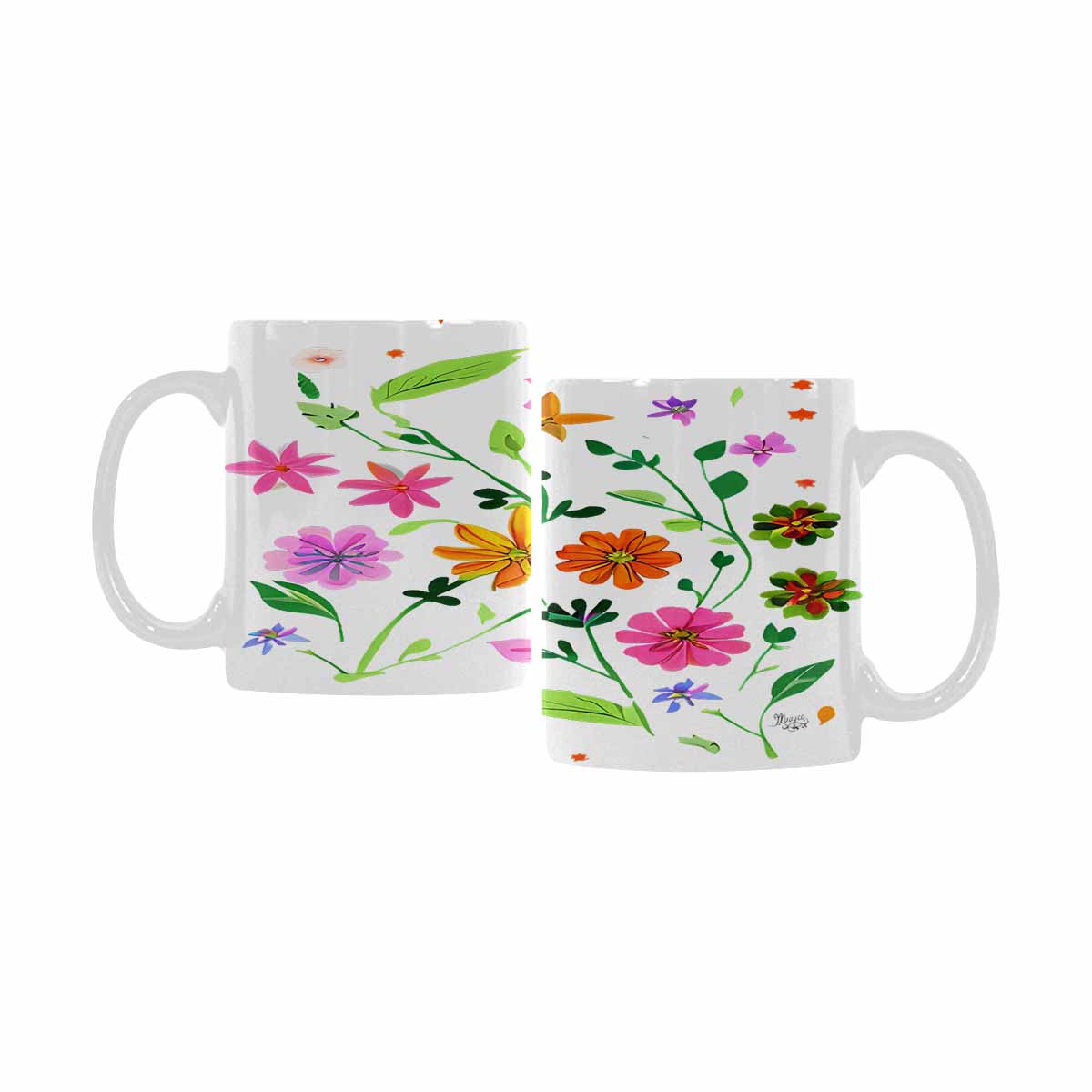Quality Mug, coffee mug, tea cup, Bright florals, Set 2, design 67