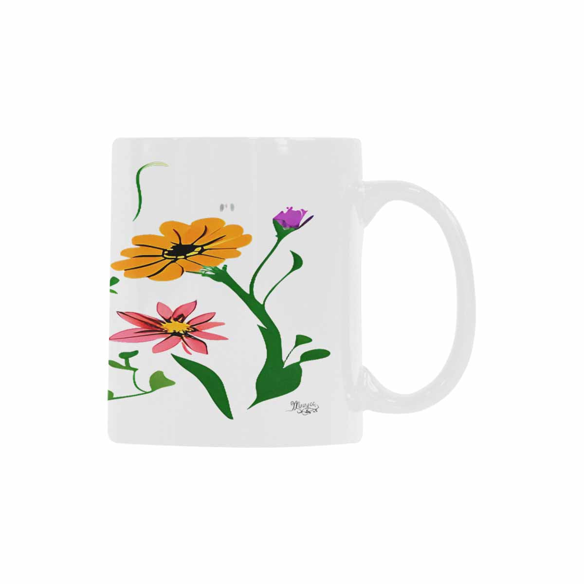 Quality Mug, coffee mug, tea cup, Bright florals, Set 2, design 92