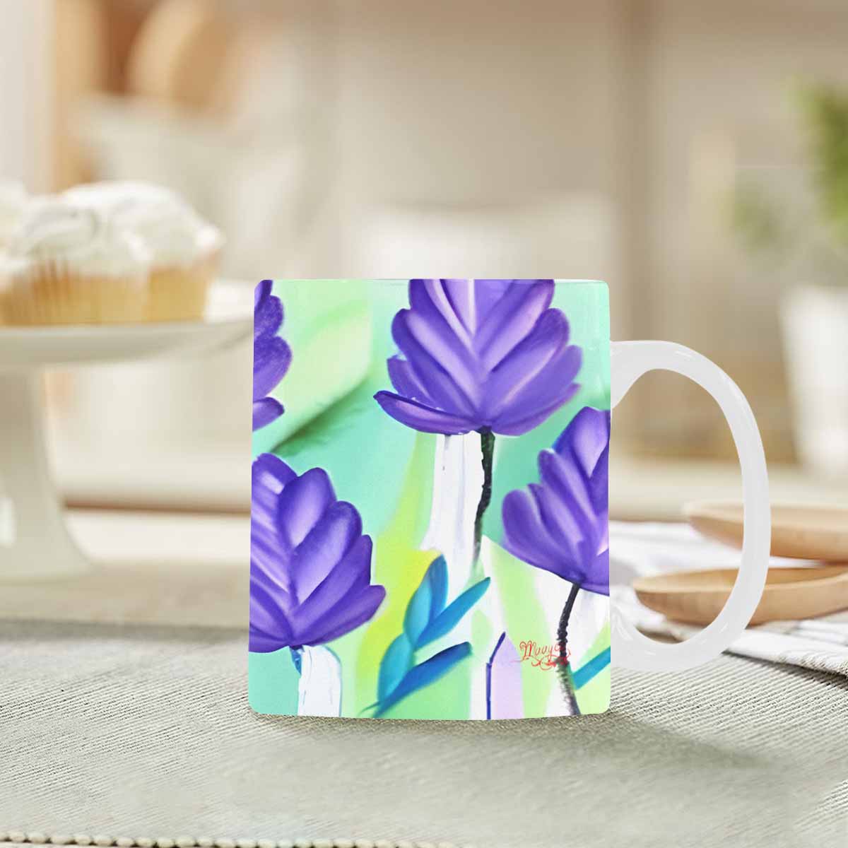 Quality Mug, coffee mug, tea cup, Bright florals, Set 1, Design 62