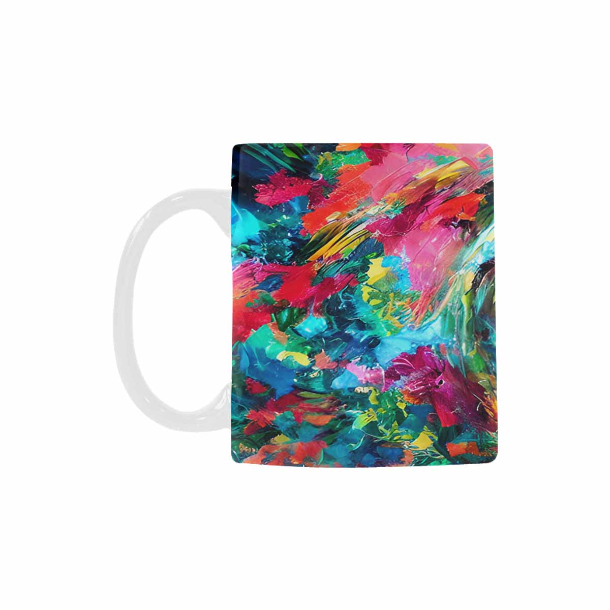 USA, Color Coffee Mug, tea cup, caucasian Face, design 16