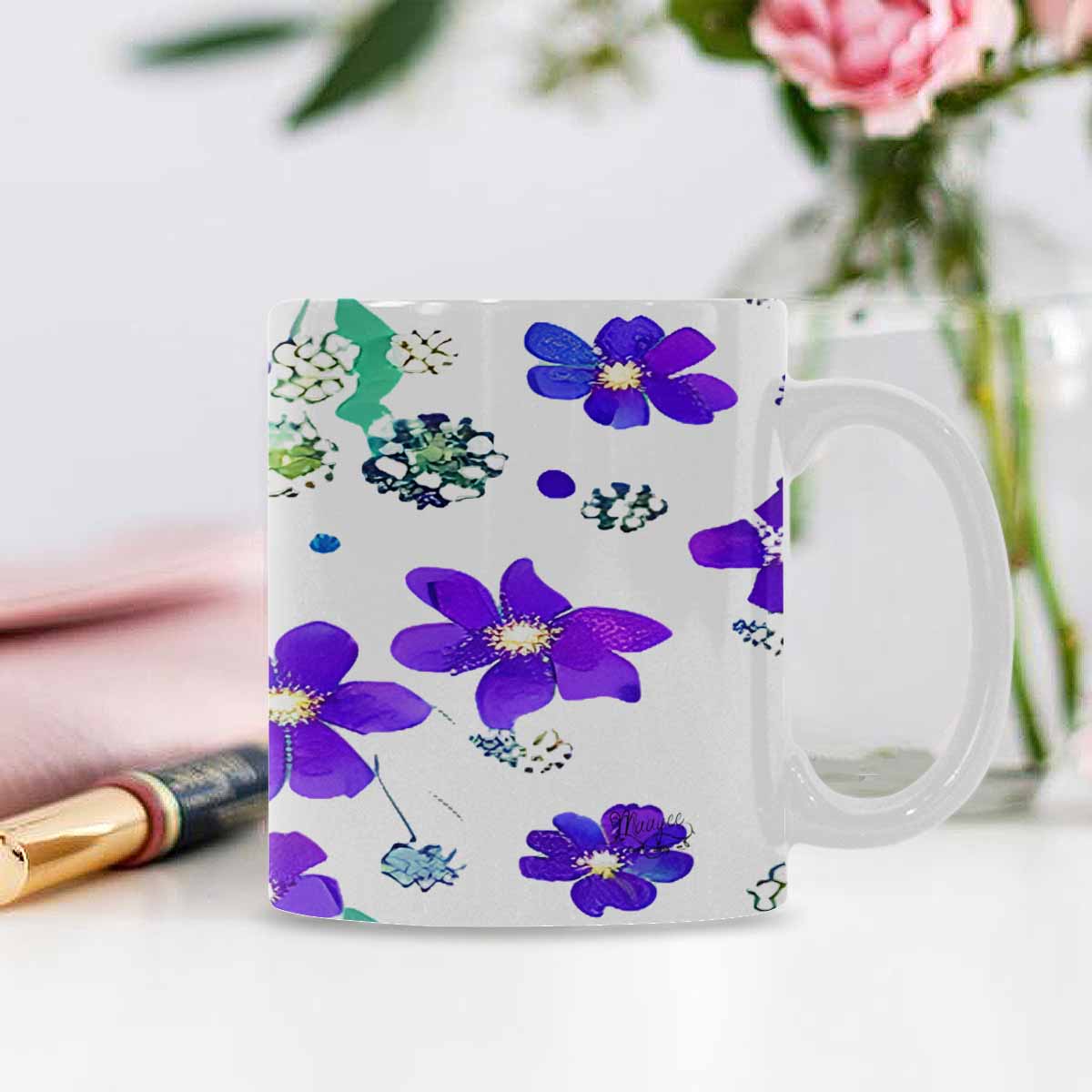 Quality Mug, coffee mug, tea cup, Bright florals, Set 1A, Design 141