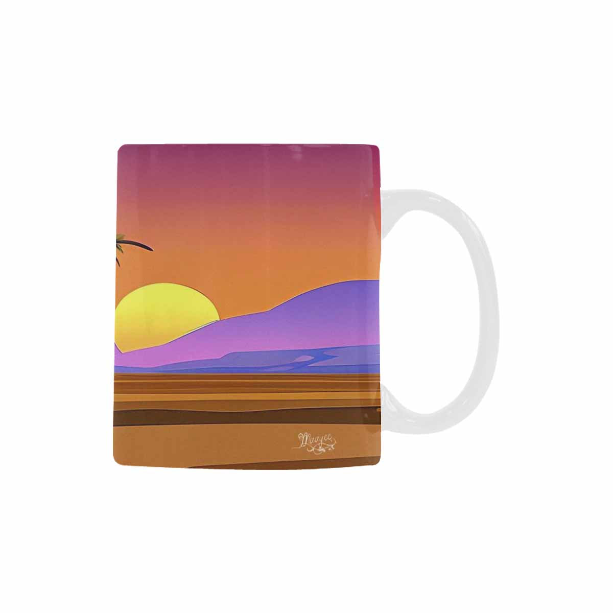 Coffee Mug, tea cup, desert scene, design 69