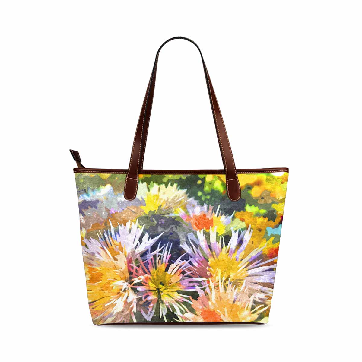 Classic Fabric handbag, watercolor floral, design 36