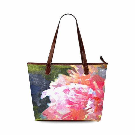 Classic Fabric handbag, watercolor floral, design 86