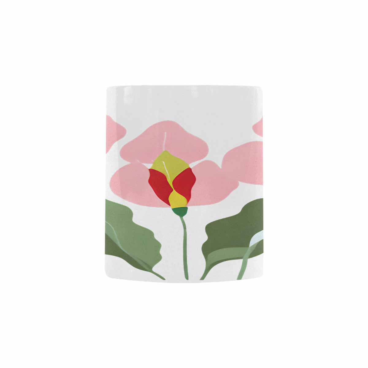 USA made Quality Mug, coffee mug, tea cup, Bright florals, Set 2, design 80