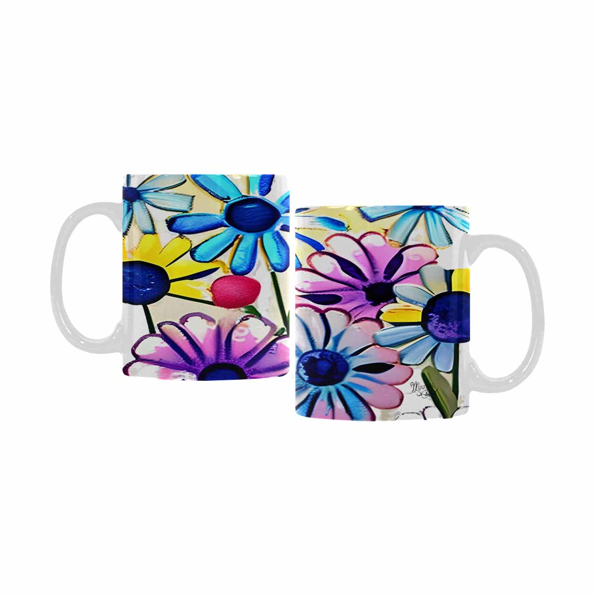 Quality Mug, coffee mug, tea cup, Bright florals, Set 1A, Design 50