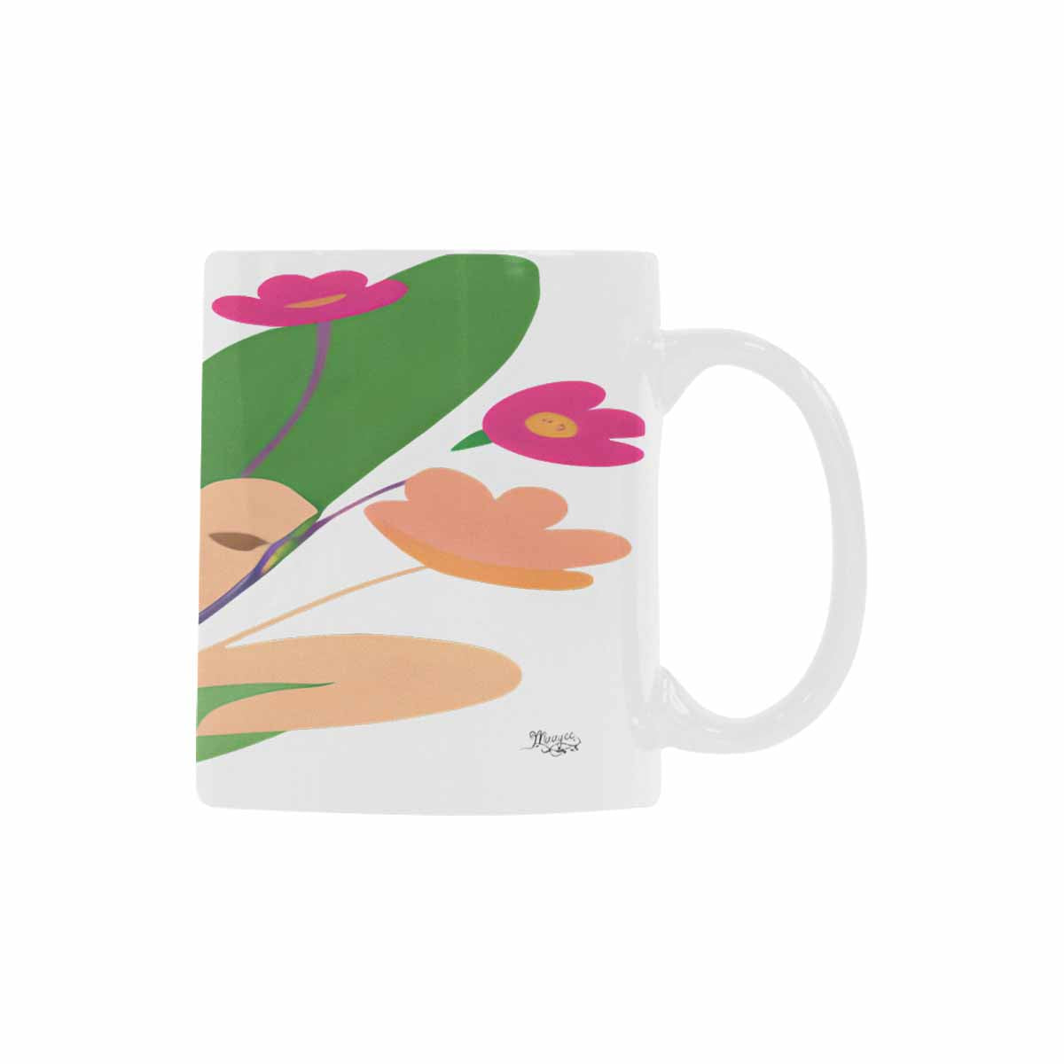 Quality Mug, coffee mug, tea cup, Bright florals, Set 2, design 63