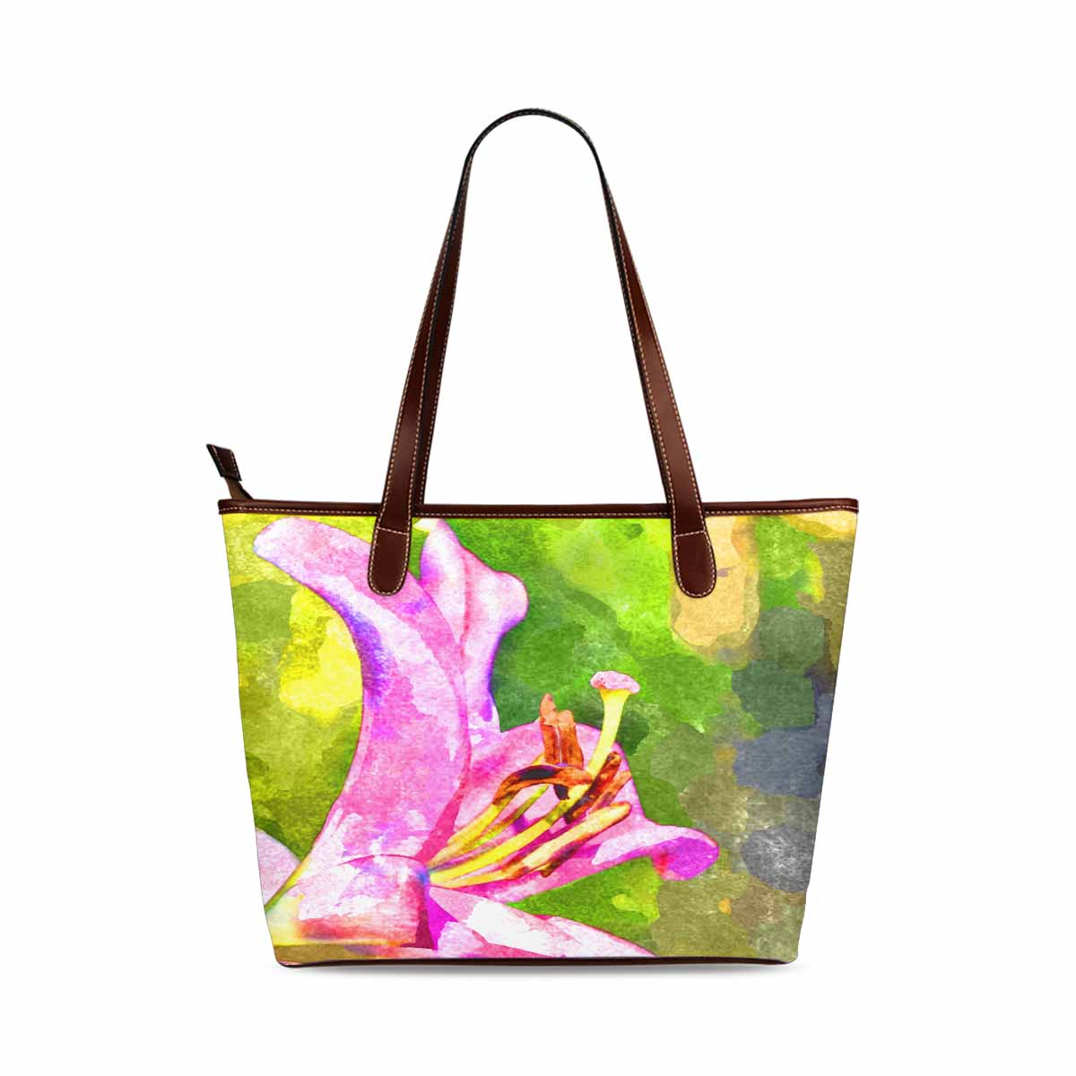 Classic Fabric handbag, watercolor floral, design 146