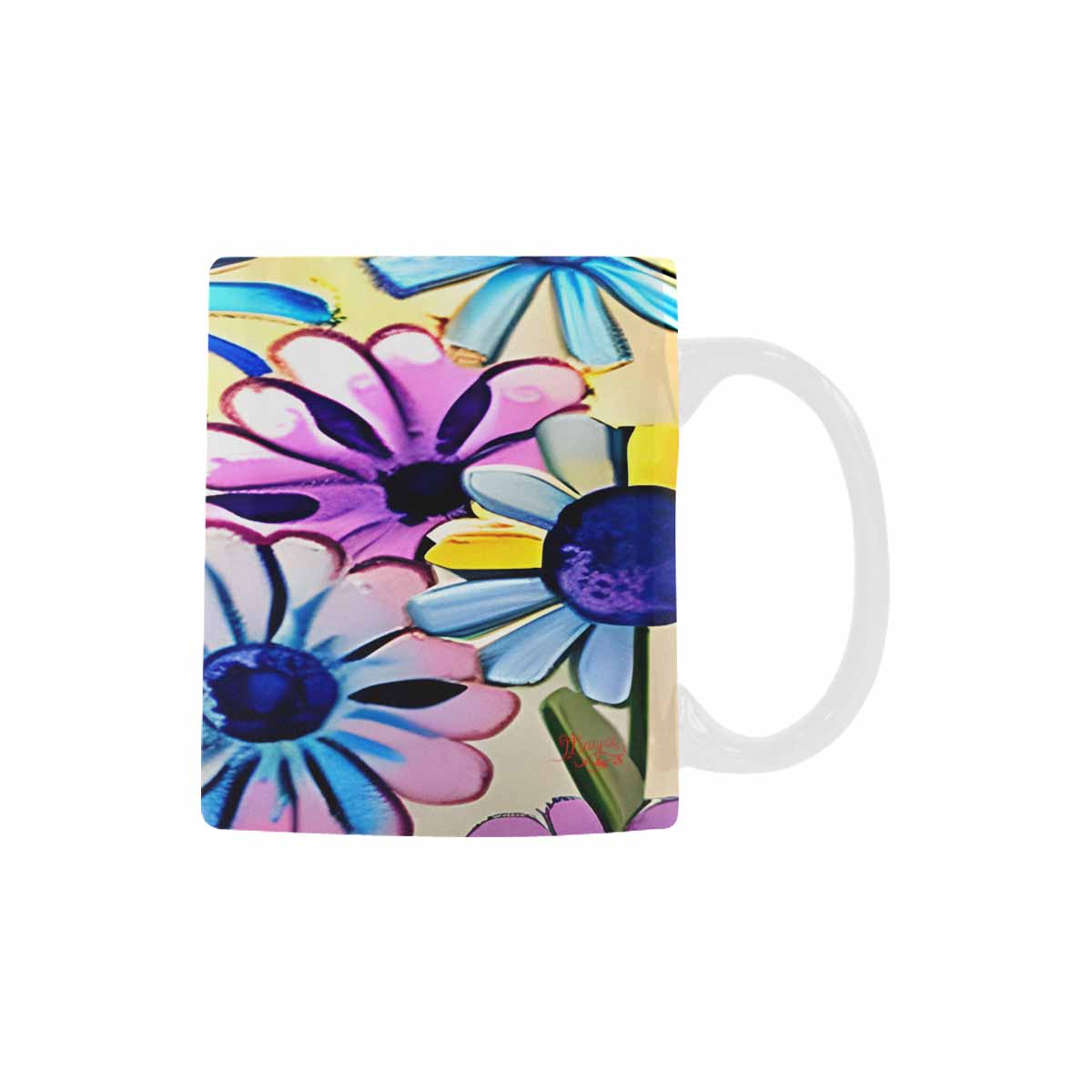Quality Mug, coffee mug, tea cup, Bright florals, Set 1, Design 50