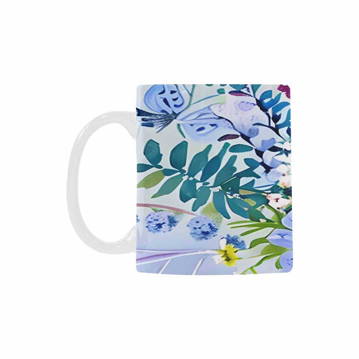 USA made Quality Mug, coffee mug, tea cup, Bright florals, Set 1, Design 31