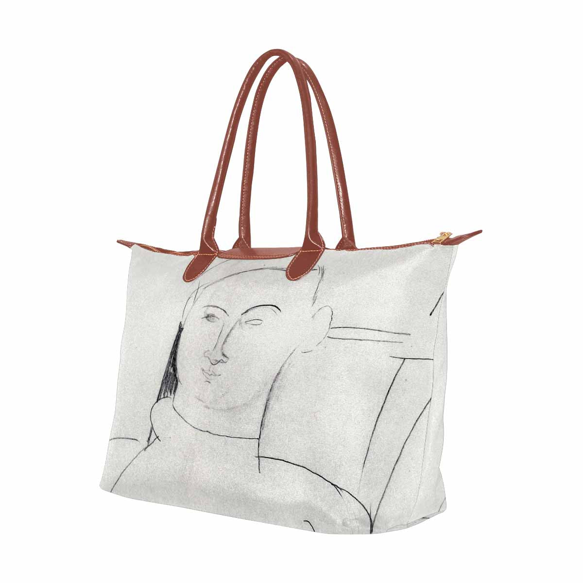 Classic handbag, Modigliani design, choice of 2 colors, Jacques Lipchitz