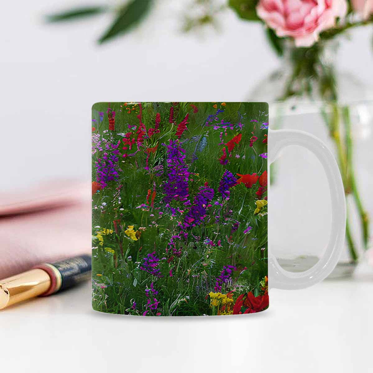 Quality Mug, coffee mug, tea cup, Bright florals, Set 1, Design 3