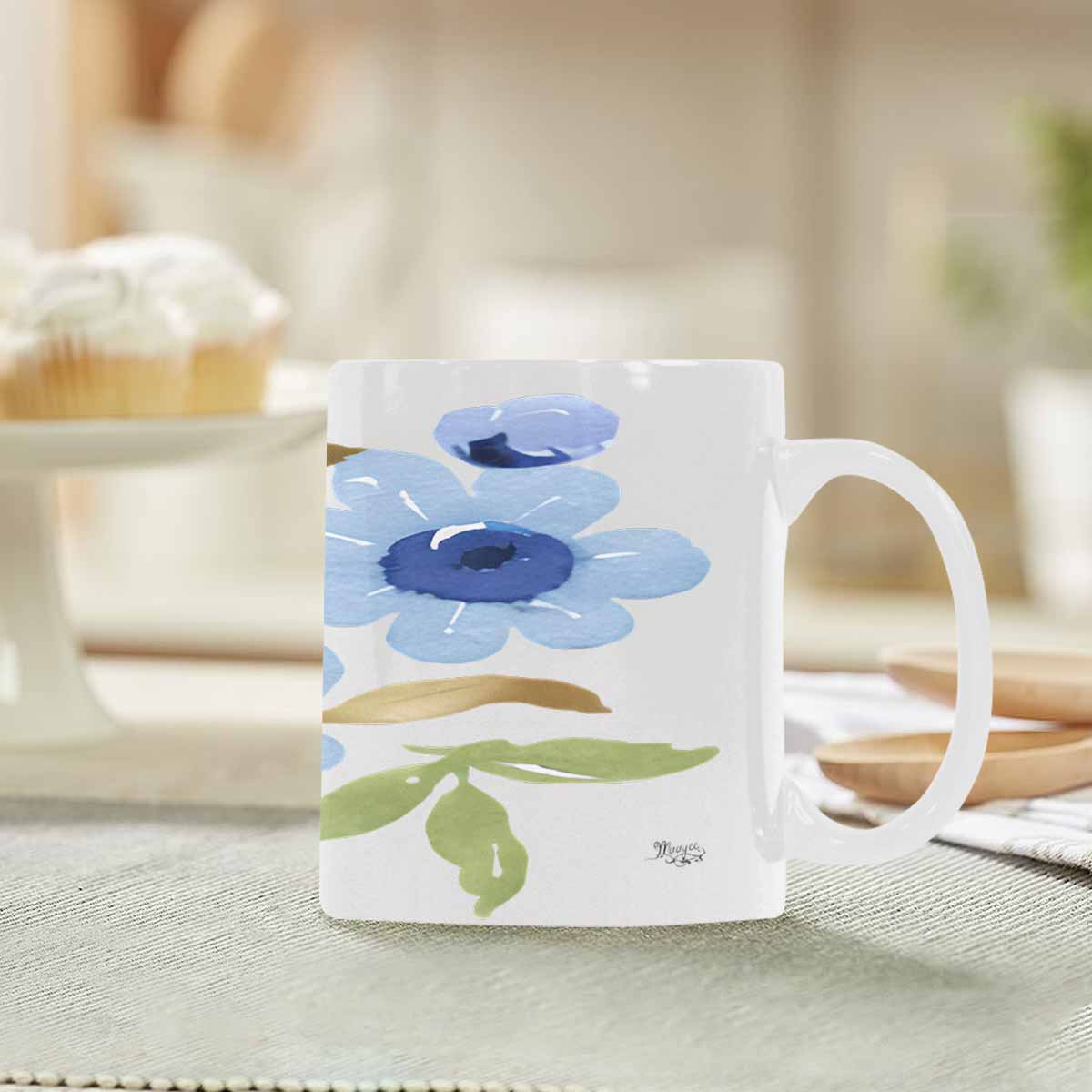 Quality Mug, coffee mug, tea cup, Bright florals, Set 2, design 43