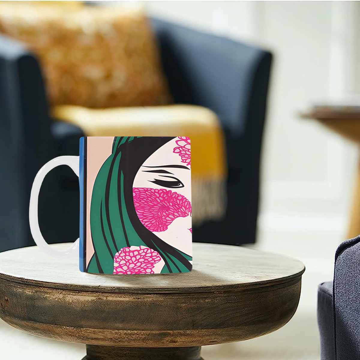 Quality Mug, coffee mug, tea cup, Asian Faces, Design 28