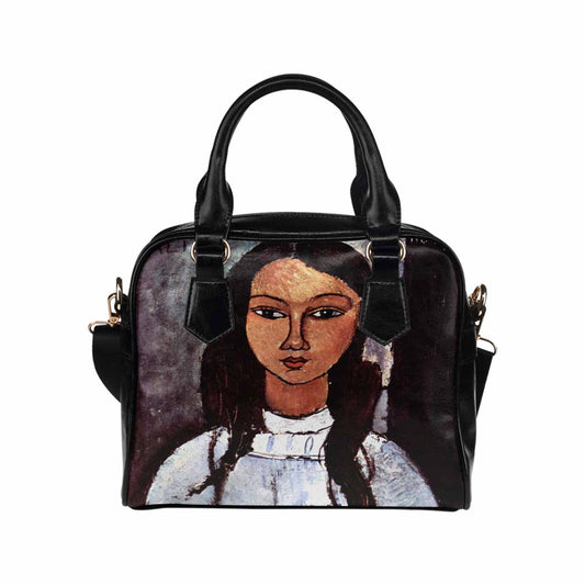 Shoulder PU Leather handbag, Modigliani design, choice of 2 colors, Alice